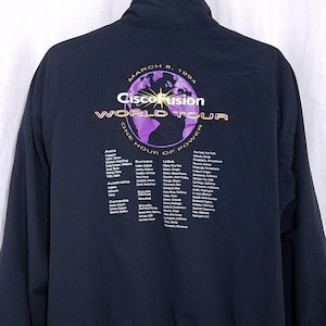 Cisco Systems World Tour Jacket Vintage 90s 1994 CiscoFusion Made In USA Mens Size Large
