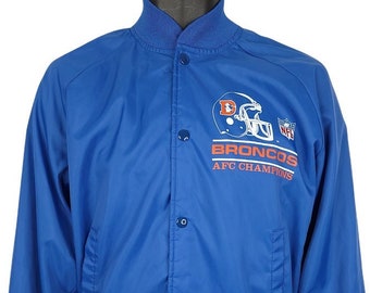 Vintage Denver Broncos Leather Jacket 90s NFL Starter