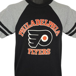 Philadelphia Flyers T Shirt Vintage 80s Jersey NHL Hockey 50/50 Made In USA Mens Size Small