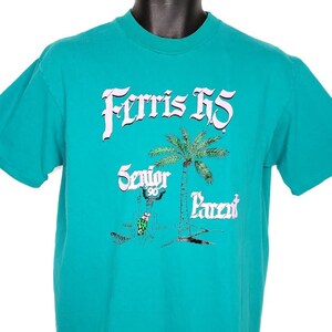 Ferris High School T Shirt Vintage 90s 1990 Senior Parent Surfer Made In USA Mens Size Large