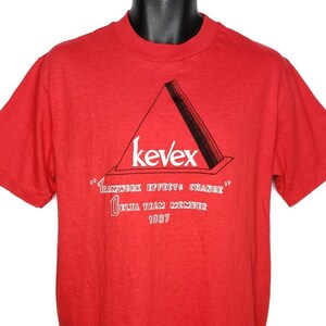 Kevex X Ray T Shirt Vintage 80s 1987 Delta Team Building Made In USA Mens Size Large