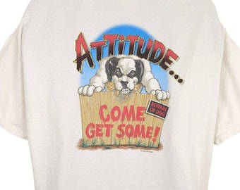 Vintage 90s Top Dawg 1994 T-shirt Rottweiler Dog Graphic Tee