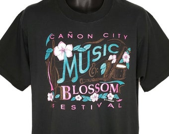 Cañon City Music And Blossom Festival T Shirt Vintage 90s National Band Championship Made In USA Mens Size Large