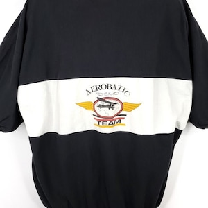 Aerobatic Demo Team T Shirt Vintage 80s Display Short Sleeve Sweatshirt Made In USA Mens Size XL