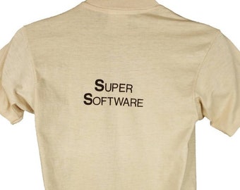 Impact Systems Super Software T Shirt Vintage 80s Technology 50/50 Made In USA Mens Size Medium
