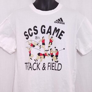 Adidas X Descente Track & Field T Shirt Vintage 90s Japanese Import Mens Size Large