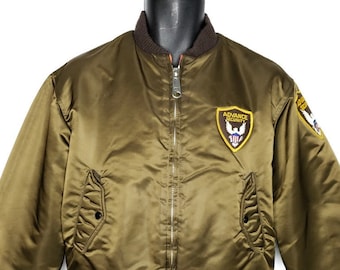 Fechheimer Brothers Co Sicherheit Bomber Jacke Vintage 60er 70er Made In USA Herren Größe 40 42 R Medium