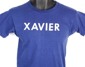 Xavier School T Shirt Vintage 70s Jersey Number 0 Made In USA Mens Size Small