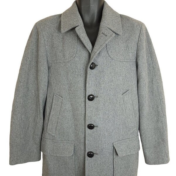 Mens Tweed Car Coat Etsy