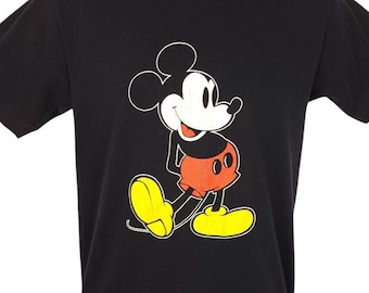 Topolino T Shirt Vintage anni '90 Disney Character Fashions Made In USA Taglia da uomo piccola