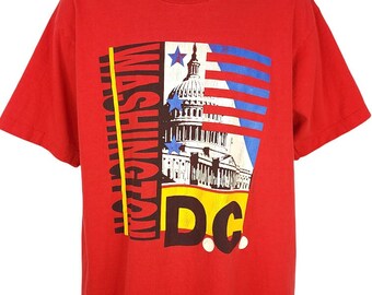 Washington DC T Shirt Vintage 90s The Capitol Building Made In USA Mens Size XL
