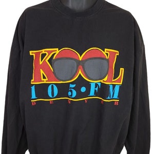KOOL 105 Fm Denver Sweatshirt T Shirt Vintage 90s Rock Station Made In USA Mens Size XL