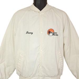 Mojave Electric Bomber Jacket Vintage 90s Las Vegas Made In USA Mens Size Large