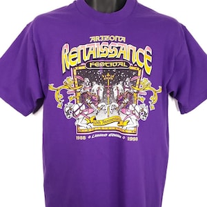 Arizona Renaissance Festival T Shirt Vintage 90s 1998 Ren Faire Made In USA Mens Size Medium