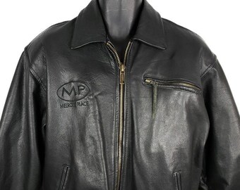 Melrose Place Leather Jacket Vintage 90s Cast Crew Television Show Mens Size Medium