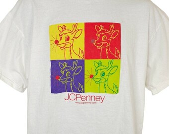 Rudolph the Red Nosed Reindeer T Shirt Vintage 90s JC Penney Rudolph the Red Nosed Reindeer T Shirt Vintage 90s JC Penney