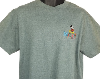 Mickey Mouse T Shirt Vintage anni '90 Walt Disney Ricamato Made In USA Mens Size Large