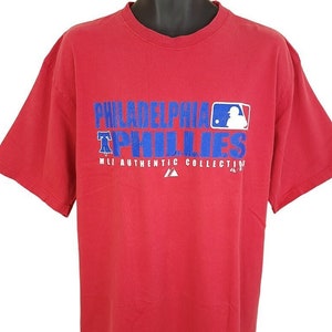 Majestic Baseball Jersey Vintage PHILADELPHIA PHILLIES Red
