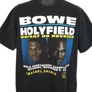 Evander Holyfield Riddick Bowe II Fight T Shirt Vintage 90s 1993