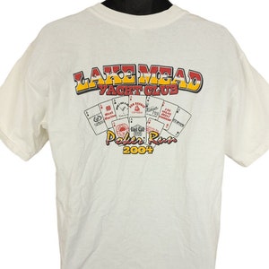 Lake Mead Yacht Club T Shirt Vintage Y2K 2004 Poker Run Callville Bay Marina Mens Size Large