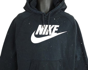 Nike Large Center Swoosh Hoodie Sweatshirt Vintage Y2K 2000s Gebleichte Herren Größe XL