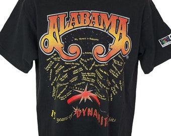 Alabama Band T Shirt Vintage 90s Country Comfort Tour 15 Years Made In USA Mens Size Large