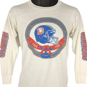 Denver Broncos T Shirt Vintage 80s 1984 NFL Football 50/50 Made In USA Mens Size Small