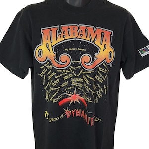Alabama Band T Shirt Vintage 90s Country Comfort Tour 15 Years Made In USA Mens Size Large