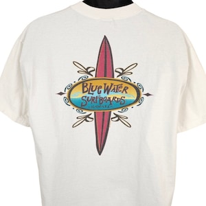 Blue Water Surfboards Hawaii T Shirt Mens Size Large Vintage 90s Made In USA