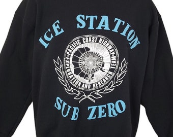Antarctica Sub Zero Ice Station Sweatshirt Vintage 80s PCH Pacific Coast Highway Made In USA Mens Size Large