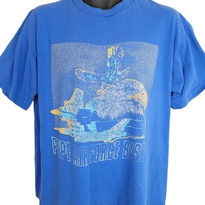 Pope Air Force Base T Shirt Vintage 90s North Carolina Military Made In USA Mens Size XL
