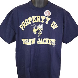 Georgia Tech Yellow Jackets T Shirt Vintage 90s NCAA University Made In USA Mens Size XL