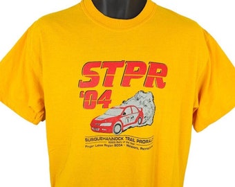 STPR Racing T Shirt Mens Size Medium Vintage Y2K 2003 Susquehannock Trail Pro Rally
