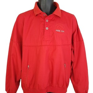 Ski Park City Utah Jacke Vintage 80er Jahre Windbreaker Pullover Herren Größe XL