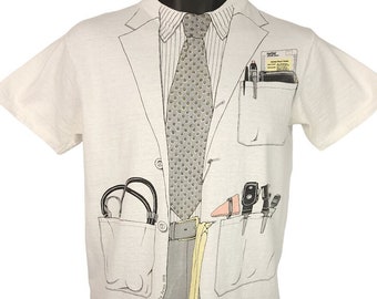 Leslie Arwin Doktor Labrock T-shirt Vintage 70-80-tal 1978 Heltryck Tillverkad i USA Herrstorlek Small