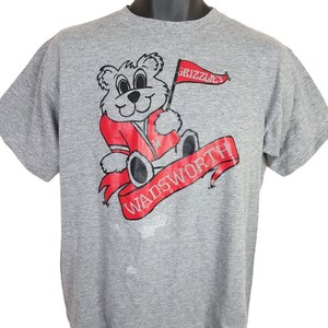 Wadsworth Grizzlies T Shirt Vintage 80s Ohio High School Bozo Clown Mens Size Medium