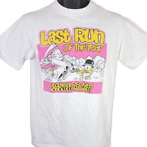 Last Run Of The Year T Shirt Vintage 80s 1986 Honolulu Hawaii Made In USA Mens Size Small