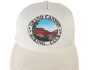 Grand Canyon Hiking Club Trucker Hat Mens One Size Vintage 80s Snapback Rope Cap