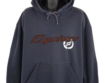 Vintage Elysium Sweatshirt Hoodie Mens Size 3XL Gray Y2K Streetwear