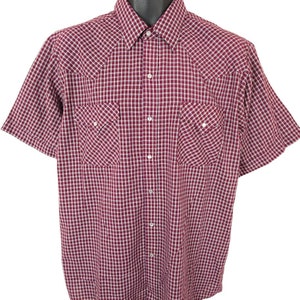 Ely Cattleman Western Shirt Herren Größe Large Vintage Cowboy Rodeo Pearl Snap Buttons