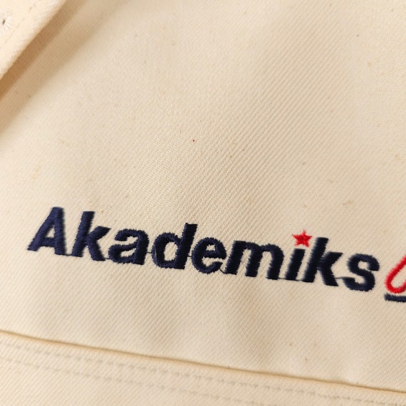 ヴィンテージ Akademiks デニムジャケット メンズ サイズ XL クリーム 