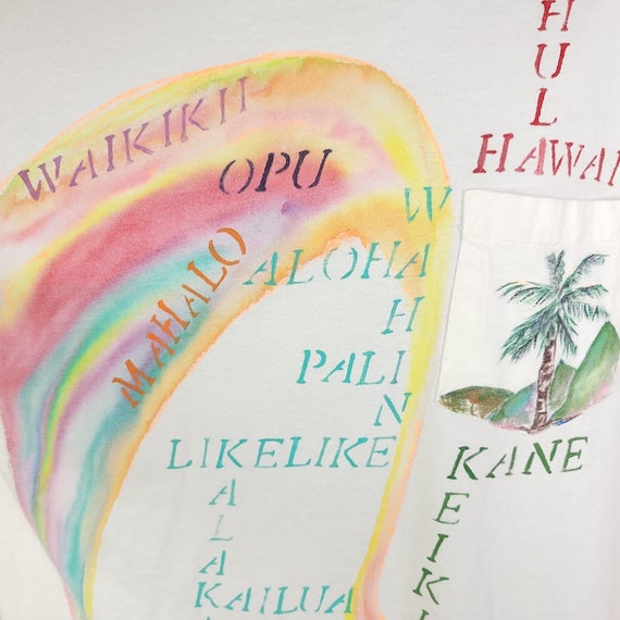 Hawaii Travel T Shirt Vintage 90s Palm Trees Trop… - image 2