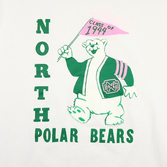 Vintage North Polar Bears T Shirt Mens Size XL Wh… - image 2