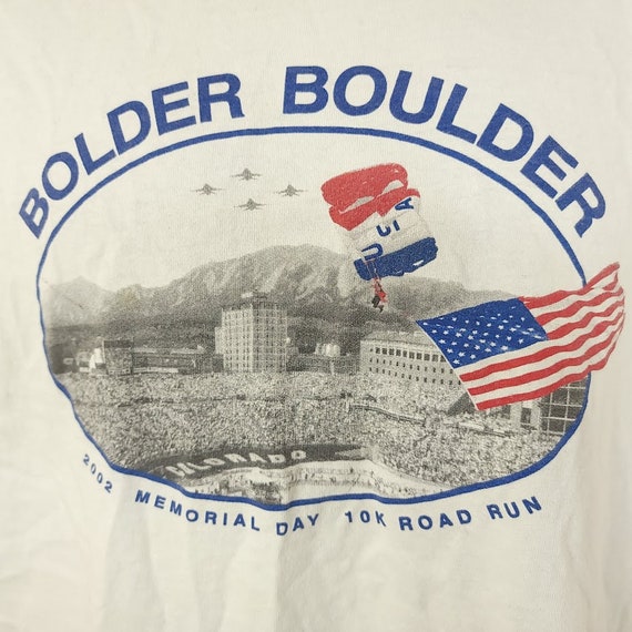 Bolder Boulder 10K Race T Shirt Vintage Y2K 2002 … - image 2