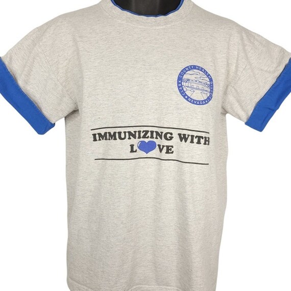 Immunizing With Love T Shirt Vintage 90s Nevada C… - image 1