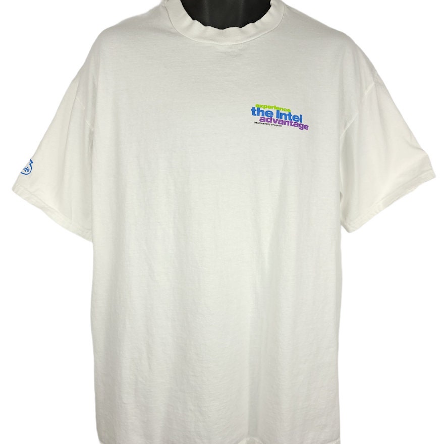 Intel Inside T Shirt Vintage 90s Technology Computer Processor
