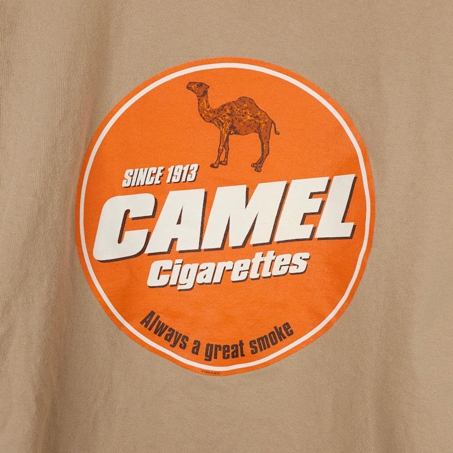 Vintage Camel Cigarettes T Shirt Mens Size XL Beige 90s Promo Made in USA
