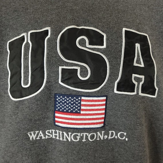 Washington DC Sweatshirt Vintage 90s American Fla… - image 2