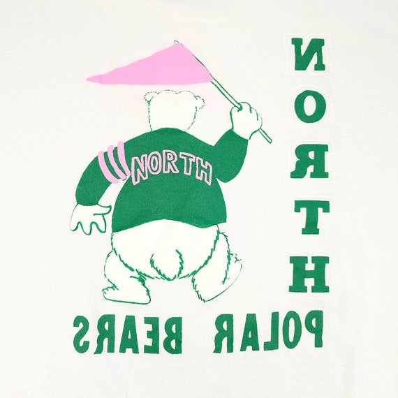 Vintage North Polar Bears T Shirt Mens Size XL Wh… - image 4