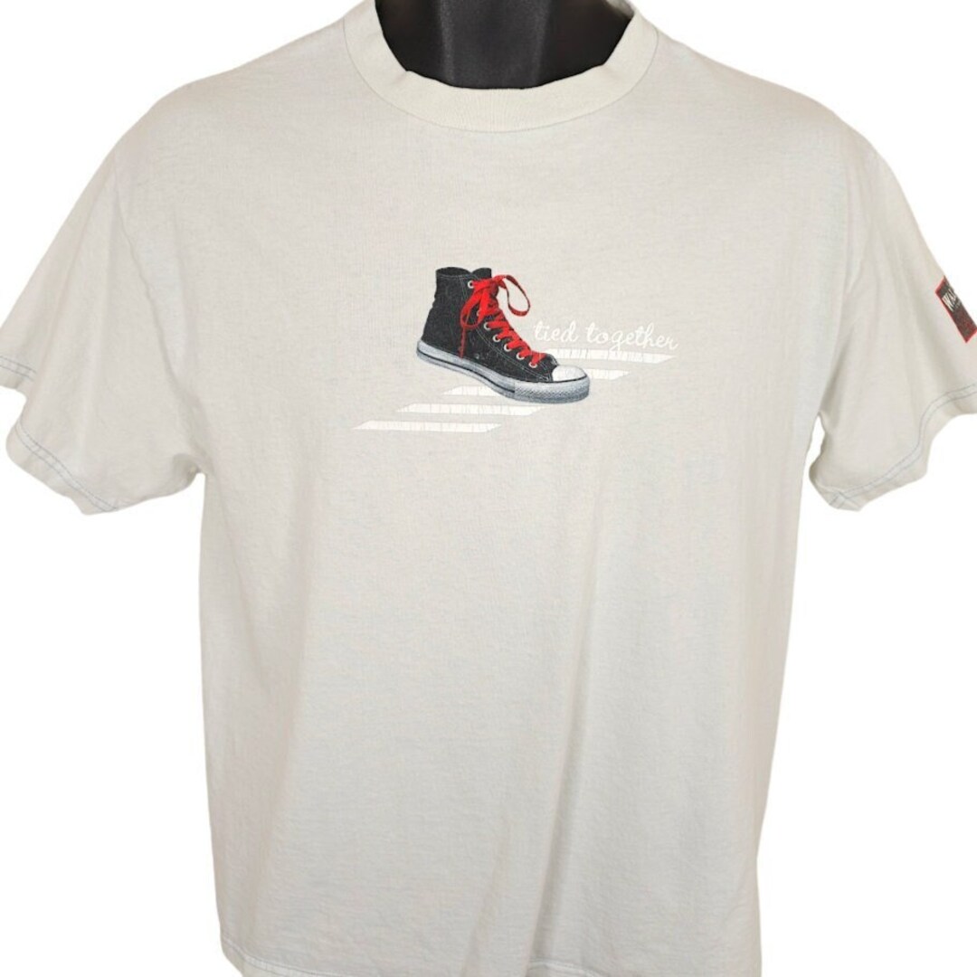 Vintage AIDS Walk T Shirt Mens Size Large Blue Y2K Las Vegas